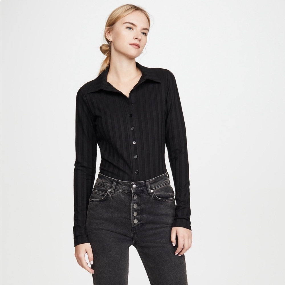 Reformation black knit top